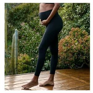 Free People Movement x Hatch Womens Black Never Better Maternity Leggings Size M